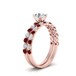 Load image into Gallery viewer, shared-prong-oval-engagement-and-wedding-ring-set-with-ruby-in-FDENS3023OVGRUDR-NL-RG