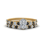 Load image into Gallery viewer, shared-prong-pear-engagement-and-wedding-ring-set-with-black-diamond-in-FDENS3023PEGBLACK-NL-YG