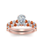 Load image into Gallery viewer, shared-prong-pear-engagement-and-wedding-ring-set-with-orange-sapphire-in-FDENS3023PEGSAOR-NL-RG