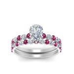 Load image into Gallery viewer, shared-prong-pear-engagement-and-wedding-ring-set-with-pink-sapphire-in-FDENS3023PEGSADRPI-NL-WG