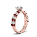 Load image into Gallery viewer, shared-prong-pear-engagement-and-wedding-ring-set-with-ruby-in-FDENS3023PEGRUDR-NL-RG