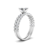 Load image into Gallery viewer, shared-prong-princess-cut-engagement-and-wedding-ring-set-in-FDENS3023PR-NL-WG