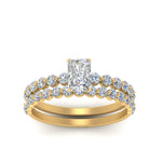 Load image into Gallery viewer, shared-prong-radiant-engagement-and-wedding-ring-set-in-FDENS3023RA-NL-YG