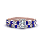 Load image into Gallery viewer, shared-prong-radiant-engagement-and-wedding-ring-set-with-sapphire-in-FDENS3023RAGSABL-NL-RG