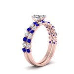 Load image into Gallery viewer, shared-prong-radiant-engagement-and-wedding-ring-set-with-sapphire-in-FDENS3023RAGSABL-NL-RG