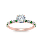 Load image into Gallery viewer, shared-prong-thin-round-engagement-ring-with-emerald-in-FDENS3023RORGEMGR-NL-RG