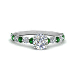 Load image into Gallery viewer, shared-prong-thin-round-engagement-ring-with-emerald-in-FDENS3023RORGEMGR-NL-WG