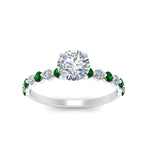 Load image into Gallery viewer, shared-prong-thin-round-engagement-ring-with-emerald-in-FDENS3023RORGEMGR-NL-WG