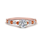 Load image into Gallery viewer, shared-prong-thin-round-engagement-ring-with-orange-sapphire-in-FDENS3023RORGSAOR-NL-RG