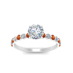 Load image into Gallery viewer, shared-prong-thin-round-engagement-ring-with-orange-sapphire-in-FDENS3023RORGSAOR-NL-WG