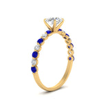 Load image into Gallery viewer, shared-prong-thin-round-engagement-ring-with-sapphire-in-FDENS3023RORGSABL-NL-YG