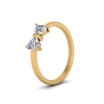 Load image into Gallery viewer, simple-2-heart-diamond-promise-engagement-ring-in-14K-yellow-gold-FD8238-NL-YG