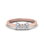 Load image into Gallery viewer, simple-2-heart-diamond-promise-engagement-ring-in-18K-rose-gold-FD8238-NL-RG