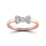 Load image into Gallery viewer, simple-2-heart-diamond-promise-engagement-ring-in-18K-rose-gold-FD8238-NL-RG