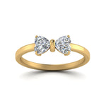 Load image into Gallery viewer, simple-2-heart-diamond-promise-engagement-ring-in-18K-yellow-gold-FD8238-NL-YG