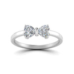 Load image into Gallery viewer, simple-2-heart-diamond-promise-engagement-ring-in-950-Platinum-FD8238-NL-WG