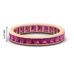 Load image into Gallery viewer, simple-5-carat-princess-cut-pink-sapphire-eternity-ring-in-rose-gold-FDEWB160PRBGSADRPI-5.00CT-NL-RG-HW.jpg?v=1766128426