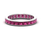 Load image into Gallery viewer, simple-5-carat-princess-cut-pink-sapphire-eternity-ring-in-white-gold-FDEWB160PRBGSADRPI-5.00CT-NL-WG.jpg?v=1766128426