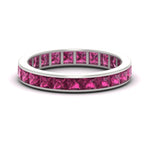 Load image into Gallery viewer, simple-5-carat-princess-cut-pink-sapphire-eternity-ring-in-white-gold-FDEWB160PRBGSADRPI-5.00CT-NL-WG.jpg?v=1766128426