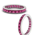 Load image into Gallery viewer, simple-5-carat-princess-cut-pink-sapphire-eternity-ring-in-white-gold-FDEWB160PRBGSADRPIANGLE3-5.00CT-NL-WG.jpg?v=1766128426
