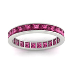 Load image into Gallery viewer, simple-5-carat-princess-cut-pink-sapphire-eternity-ring-in-white-gold-FDEWB160PRBGSADRPIANGLE5-5.00CT-NL-WG.jpg?v=1766128426