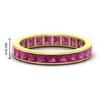 Load image into Gallery viewer, simple-5-carat-princess-cut-pink-sapphire-eternity-ring-in-yellow-gold-FDEWB160PRBGSADRPI-5.00CT-NL-YG-HW.jpg?v=1766128426