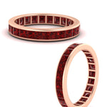 Load image into Gallery viewer, simple-5-carat-princess-cut-ruby-eternity-ring-in-rose-gold-FDEWB160PRBGRUDRANGLE3-5.00CT-NL-RG.jpg?v=1766128426
