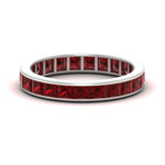 Load image into Gallery viewer, simple-5-carat-princess-cut-ruby-eternity-ring-in-white-gold-FDEWB160PRBGRUDR-5.00CT-NL-WG.jpg?v=1766128426