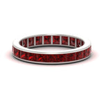 Load image into Gallery viewer, simple-5-carat-princess-cut-ruby-eternity-ring-in-white-gold-FDEWB160PRBGRUDR-5.00CT-NL-WG.jpg?v=1766128426