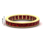 Load image into Gallery viewer, simple-5-carat-princess-cut-ruby-eternity-ring-in-yellow-gold-FDEWB160PRBGRUDR-5.00CT-NL-YG-HW.jpg?v=1766128425