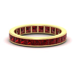 Load image into Gallery viewer, simple-5-carat-princess-cut-ruby-eternity-ring-in-yellow-gold-FDEWB160PRBGRUDR-5.00CT-NL-YG.jpg?v=1766128425