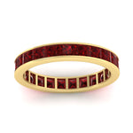 Load image into Gallery viewer, simple-5-carat-princess-cut-ruby-eternity-ring-in-yellow-gold-FDEWB160PRBGRUDRANGLE5-5.00CT-NL-YG.jpg?v=1766128426