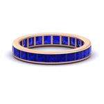 Load image into Gallery viewer, simple-5-carat-princess-cut-sapphire-eternity-ring-in-rose-gold-FDEWB160PRBGSABL-5.00CT-NL-RG.jpg?v=1766128426