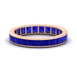 Load image into Gallery viewer, simple-5-carat-princess-cut-sapphire-eternity-ring-in-rose-gold-FDEWB160PRBGSABL-5.00CT-NL-RG.jpg?v=1766128426