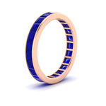 Load image into Gallery viewer, simple-5-carat-princess-cut-sapphire-eternity-ring-in-rose-gold-FDEWB160PRBGSABLANGLE2-5.00CT-NL-RG.jpg?v=1766128425