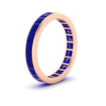 Load image into Gallery viewer, simple-5-carat-princess-cut-sapphire-eternity-ring-in-rose-gold-FDEWB160PRBGSABLANGLE2-5.00CT-NL-RG.jpg?v=1766128425