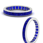 Load image into Gallery viewer, simple-5-carat-princess-cut-sapphire-eternity-ring-in-white-gold-FDEWB160PRBGSABLANGLE3-5.00CT-NL-WG.jpg?v=1766128425