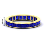 Load image into Gallery viewer, simple-5-carat-princess-cut-sapphire-eternity-ring-in-yellow-gold-FDEWB160PRBGSABL-5.00CT-NL-YG-HW.jpg?v=1766128426