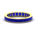 Load image into Gallery viewer, simple-5-carat-princess-cut-sapphire-eternity-ring-in-yellow-gold-FDEWB160PRBGSABL-5.00CT-NL-YG.jpg?v=1766128426