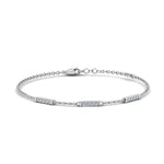 Load image into Gallery viewer, Simple Bar Diamond Chain Bracelet