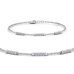 Load image into Gallery viewer, Simple Bar Diamond Chain Bracelet