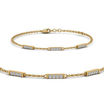 Load image into Gallery viewer, Simple Bar Diamond Chain Bracelet
