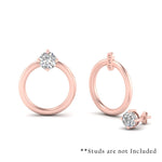 Load image into Gallery viewer, simple-circle-earring-jackets-in-rose-gold-FDEAR87254ANGLE2-NL-RG
