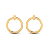 Load image into Gallery viewer, simple-circle-earring-jackets-in-yellow-gold-FDEAR87254ANGLE2-NL-YG