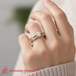 Load image into Gallery viewer, simple-diamond-twisted-vine-bridal-set-yellow-gold-fdens8253-ws1-model