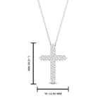 Load image into Gallery viewer, simple-prong-cross-pendant-fdpd10825-0.50-ct-fancy-1-wg