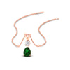 Load image into Gallery viewer, simple-round-and-pear-emerald-sapphire-pendant-in-rose-gold-fdpd10940gemgersleep-nl-rg.jpg