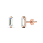 Load image into Gallery viewer, single-baguette-gemstone-stud-earring-in-rose-gold-FD-EAR11011ANGLE1-NL-RG.jpg?v=1751543623