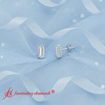 Load image into Gallery viewer, single-baguette-stud-earring-in-white-gold-FD-EAR11011-NL-WG-Fancy