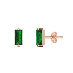 Load image into Gallery viewer, single-baguette-stud-emerald-earring-in-rose-gold-FD-EAR11011GEMGRANGLE1-NL-RG.jpg?v=1771013585